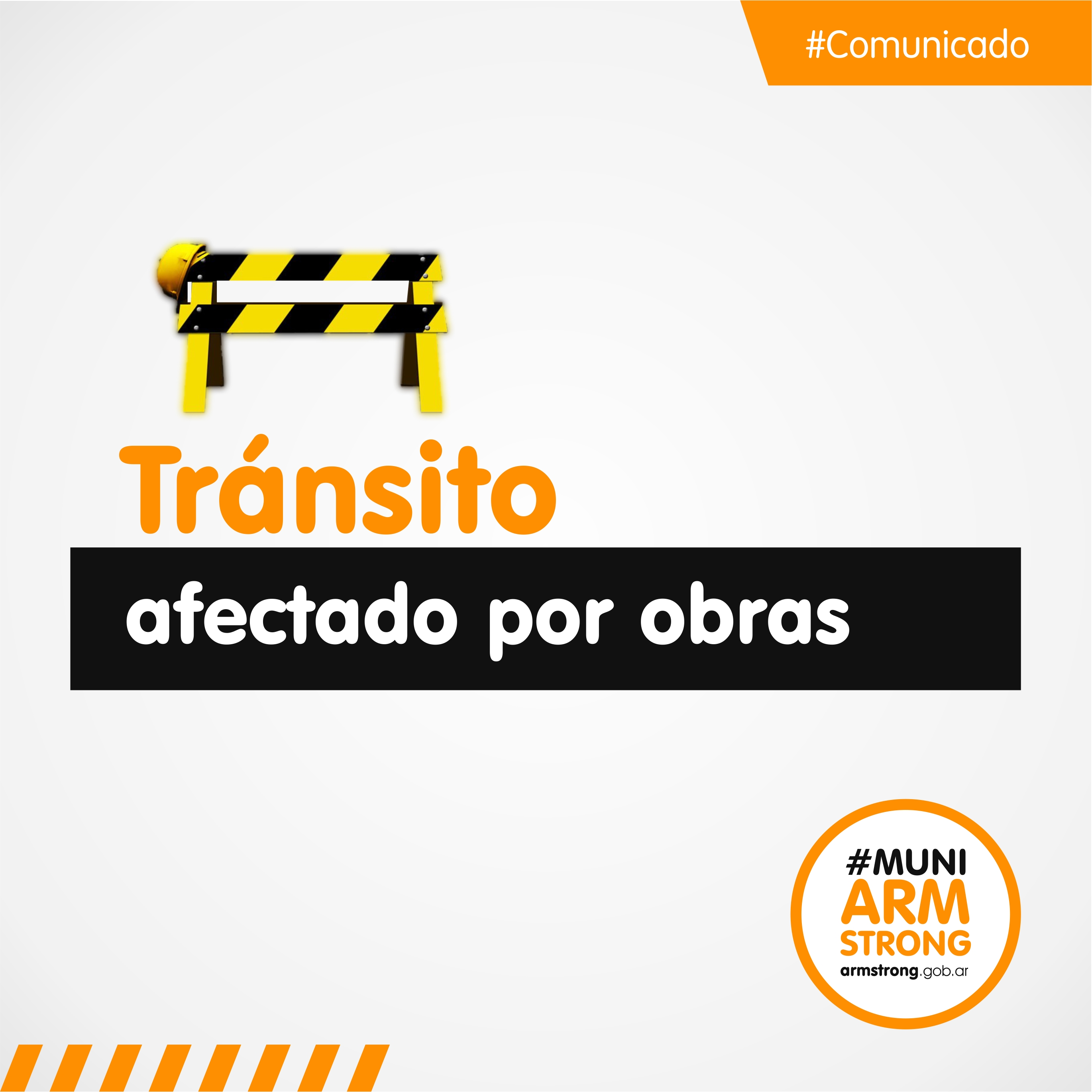 transito cortado por obras
